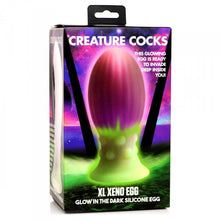 Load image into Gallery viewer, Creature Cocks Xeno Xl Egg Glow In The Dark Silicone Egg
