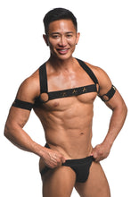 Load image into Gallery viewer, Master Series Elastic Chest Harness W/ Arm Bands S/m
