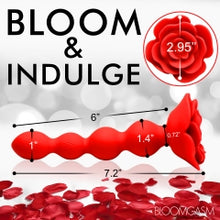 Load image into Gallery viewer, Bloomgasm Rose Twirl Vibrating &amp; Rotating 10x Anal Beads
