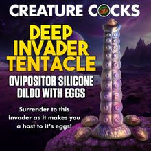 Load image into Gallery viewer, Creature Cocks Deep Invader Tentacle Ovipositor Silicone Dildo W/ Eggs
